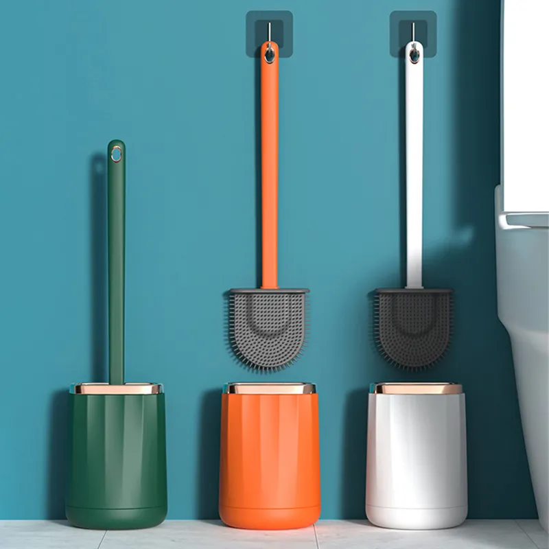 Porte-brosse de toilette en Silicone nettoyage pour tête de brosse outils muraux accessoires de salle de bain 220511