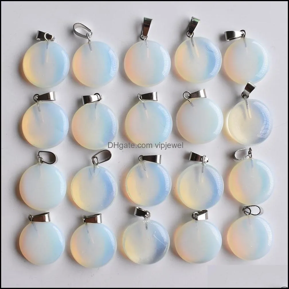 natural stone ball water drop heart opal healing pendants charms diy necklace jewelry accessories making