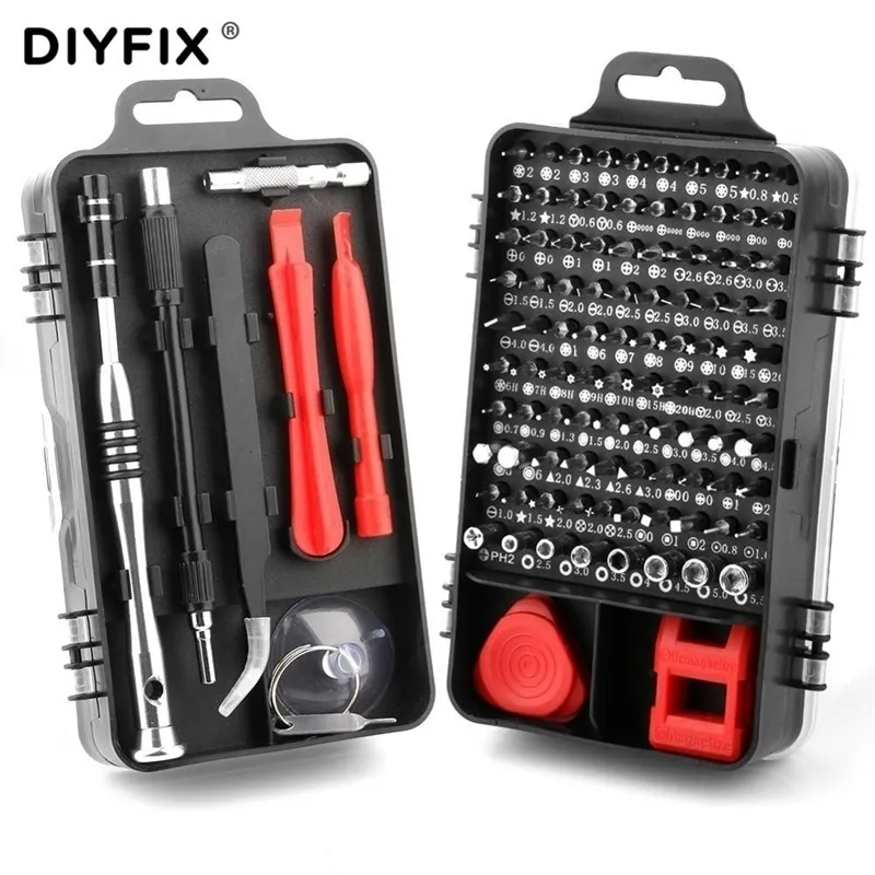 110 In 1 magnetische schroevendraaier set Torx Pentalobe Tweezers mobiele telefoon PC TOEY BEKIJK Open reparatie Tool Kit Elektronische handgereedschap Y200321