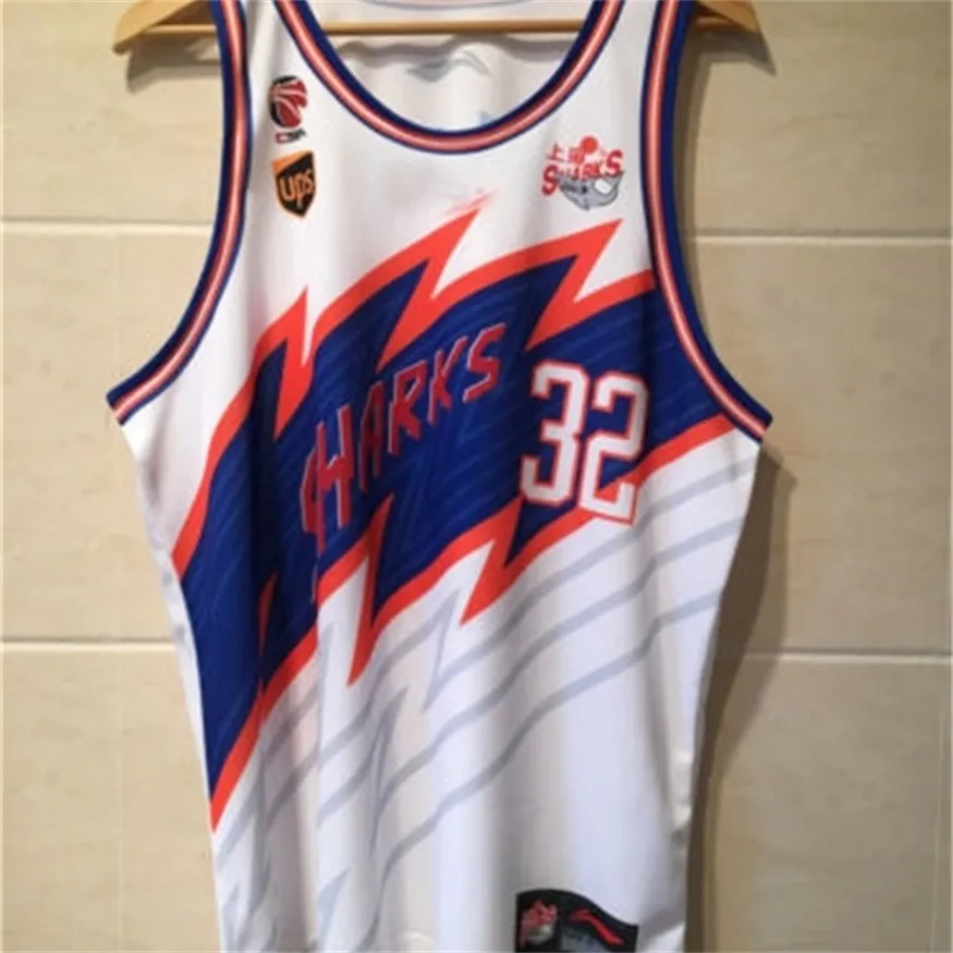 Nikivip Jimmer Fredette #32 Shanghai Shark Basketball Jerseys Custom Имена Sublimation Печать на заказ любое имя номер 4xl 5xl 6xl Jersey