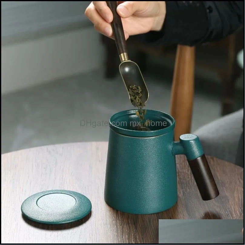 mugs heat resistsant coffee mug travel tea set ceramic cup nordic simple breakfast cups with cover taza personalizada c