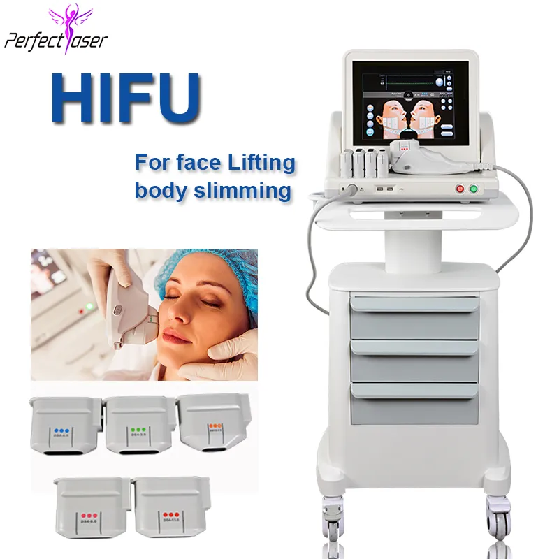 2 I 1 Portable HIFU Face Lift Body Slimming Andra Beauty Equipment Högintensiv fokuserad ultraljudshud Rtightening Beauty Device