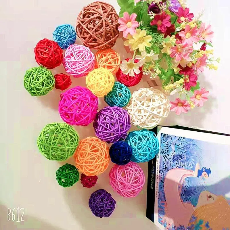 Party Decoration 10pcs/lot Rattan Ball DIY Christmas Ornaments Wicker Wedding Home Po Props AccessoriesParty