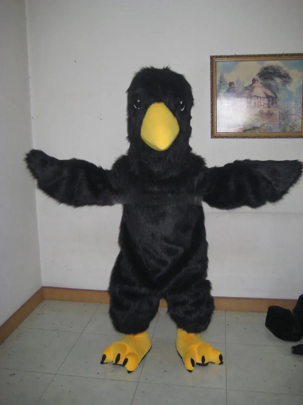 Mascot preto corvo mascote corvo traje personalizado anime kits mascotte tema fantasia vestido carnaval traje