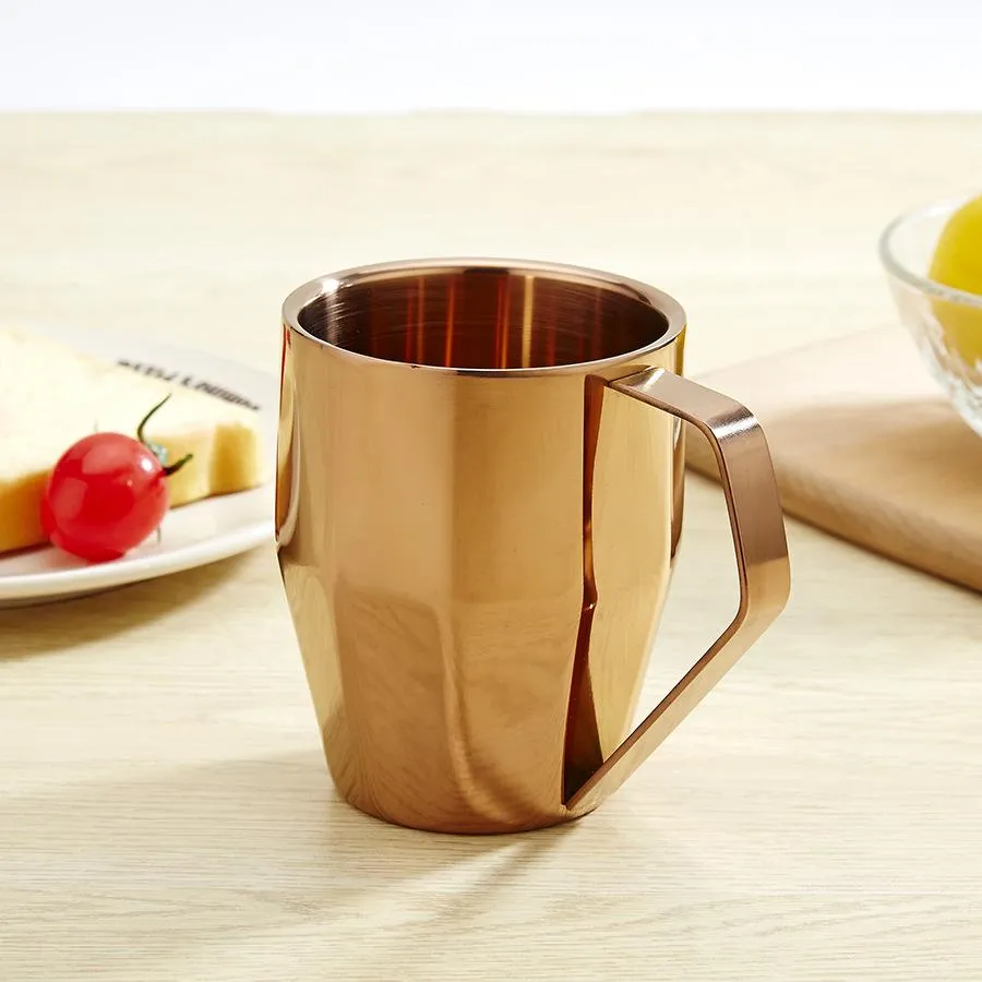 304 Stainless Steel Vacuum Coffee Cup mug 387ml Outdoor Camping Western Tea Cup with Handle Insulated Portable Water Cups Drinkware