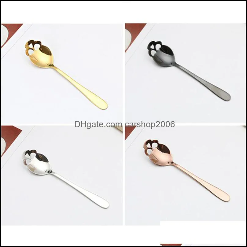 creative stainless steel novelty spoons coffee sugar skull tea spoons