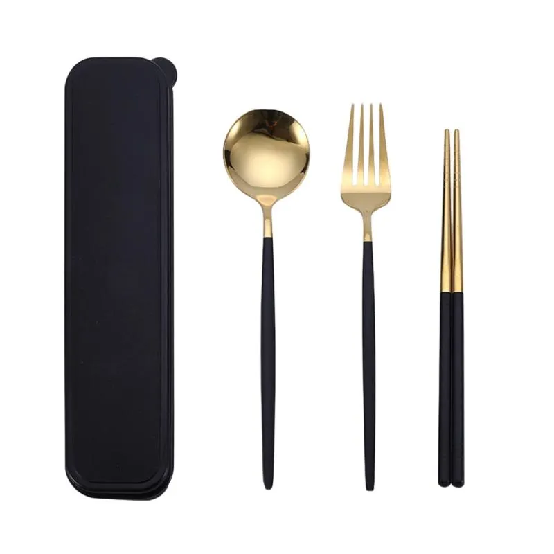 Dinnerware Sets Portable Tableware Bag Cutlery Dinner Set Travel Packaging Storage Box Picnic Fork Spoon With DinnerwareDinnerware