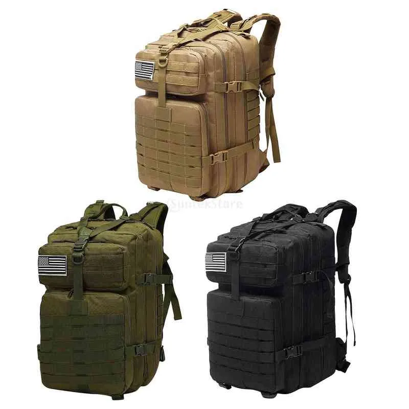 Mochila tática militar masculina de grande capacidade 50L Softback à prova d'água ao ar livre para caminhadas acampamento caça sacos T220801