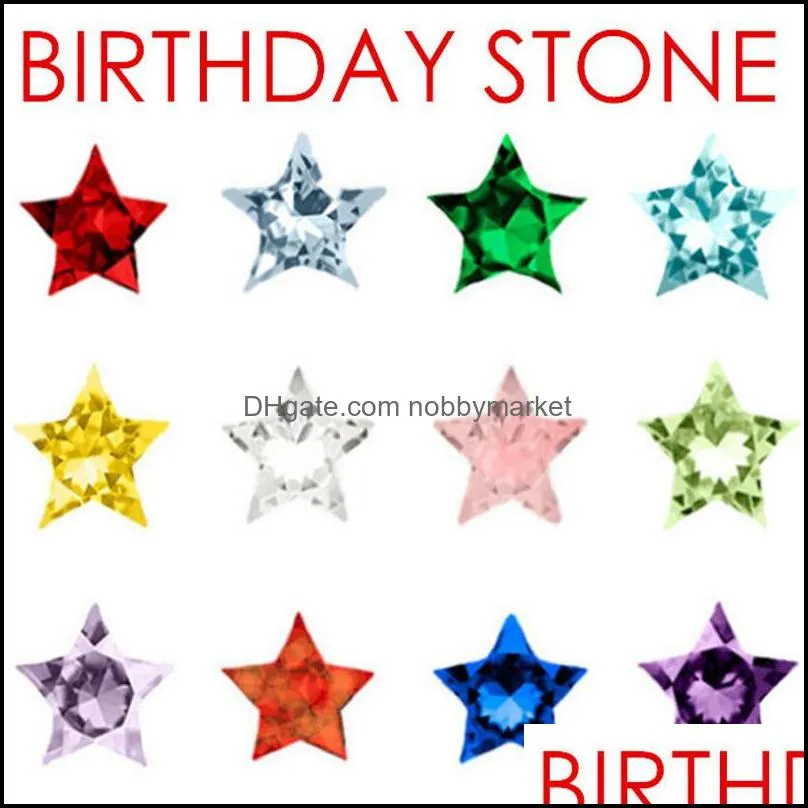 120Pcs/lot 12 Colors Small Birthday Stone Charms Fit For Glass Living Memory Floating Locket Gifts for Kids Women Men