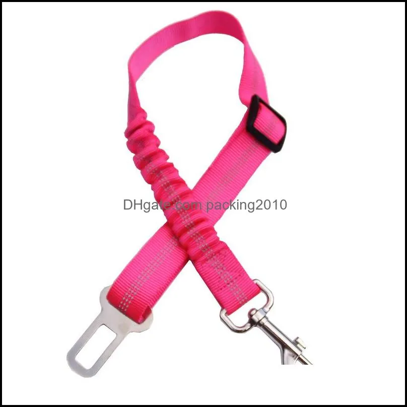 pet dog cat car seat belt safety leads vehicle seatbelt harness elastic reflective dog seatbelt harness bungee dog leash clip