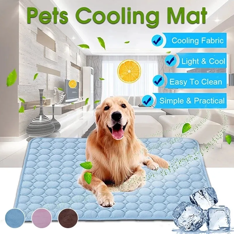 ペンドッグパッド冷却サマードッグパッド猫毛布ソファ通気性ペットベッド洗える小犬と中犬