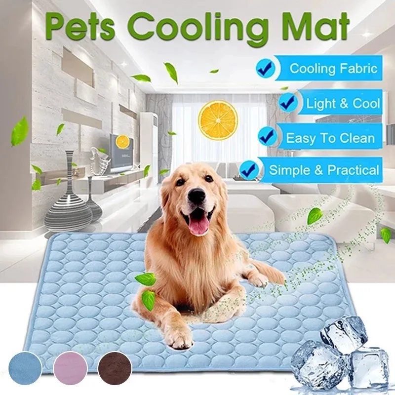 pens Dog pad cooling summer dogs pades cat blanket sofa breathable pet bed washable small and medium dogs