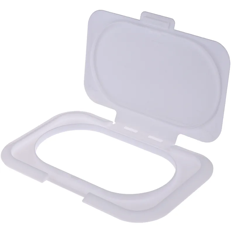 Boîte Distributrice Lingettes Humides Bébé Beige – Couvercle Étanché, Anti-Poussière, Pieds Antidérapants