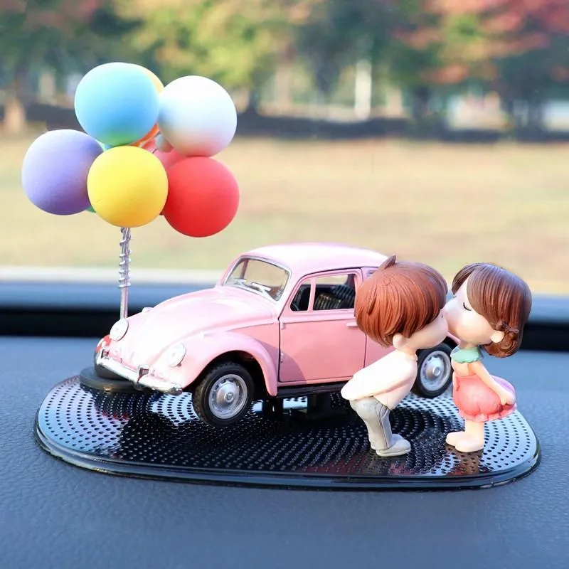 Cute Car Interior Decorations Unique Dashboard Accessories for 2024 Perfect Couple Gifts Birthday Cake Toppers