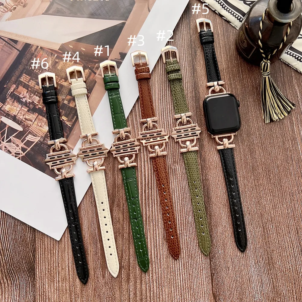 BRAND Leather Apple Watch Strap 38mm 41mm Thin Band... From  display picture 2