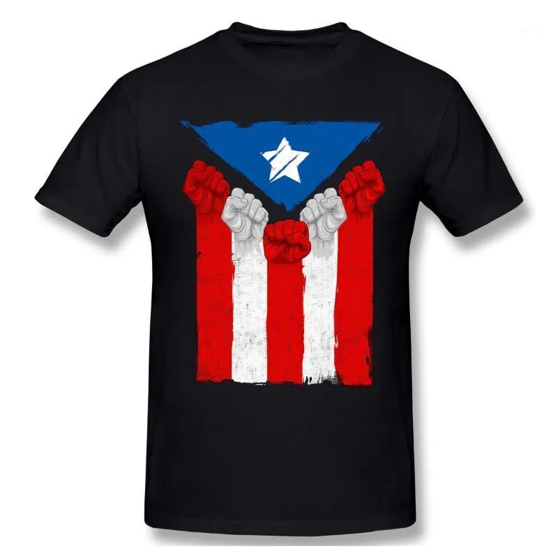 T-shirt da uomo Pugni alzati per Porto Rico Boricua Flag Tshirt Uomo T Shirt Donna