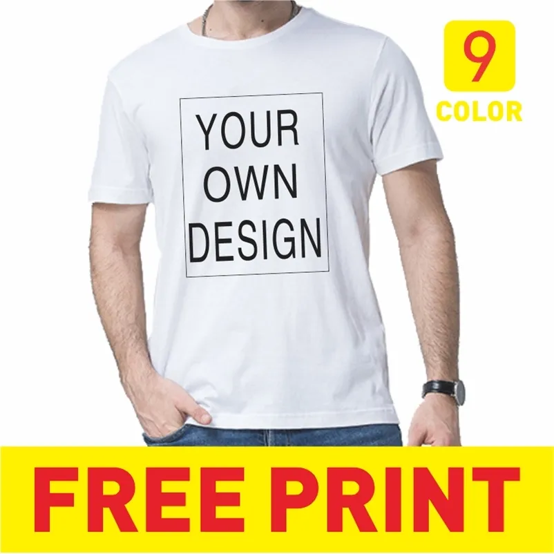 T-shirt Spring/Summer Breathable Short-sleeved Unisex Daily All-match Top Custom Embroidery Printing Free Printing YESTEE 220609