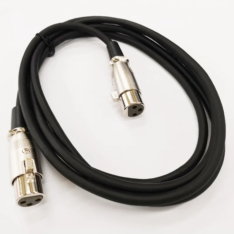 Cavi audio Doppio microfono XLR 3 pin Spina femmina Cavo connettore mixer per chitarra Circa 2 M / 10 PZ