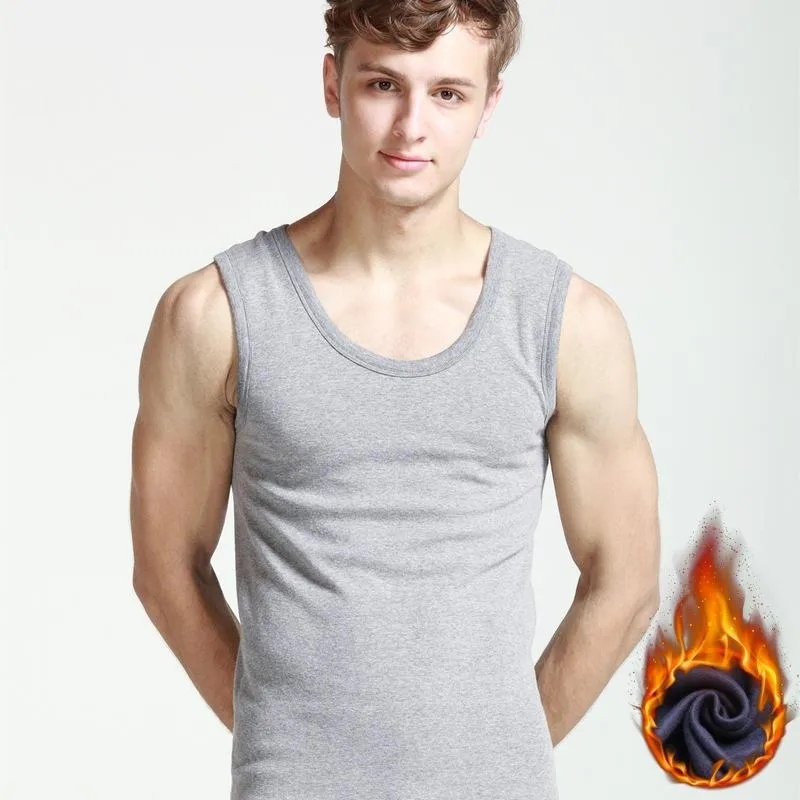 Body Shapers pour hommes gilet chaud pour homme garder l'hiver haut une pièce pour hommes avec sous-vêtement thermique sans manches VestMen's