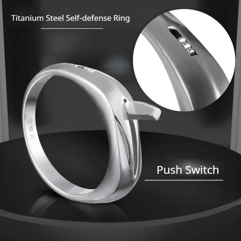 Self Designers Steel Defense Ring Personal Jewelry Men's Women's Emergency Wolf Brass s HYGT265c