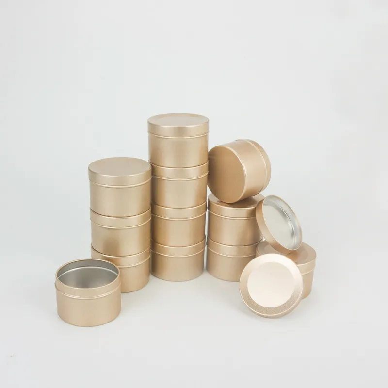 Ronde kaarsenthee caddies met deksel aluminium reis tin kaarsen opslagcontainer thee -blikken doos lege crème cosmetische container 20220610 d3