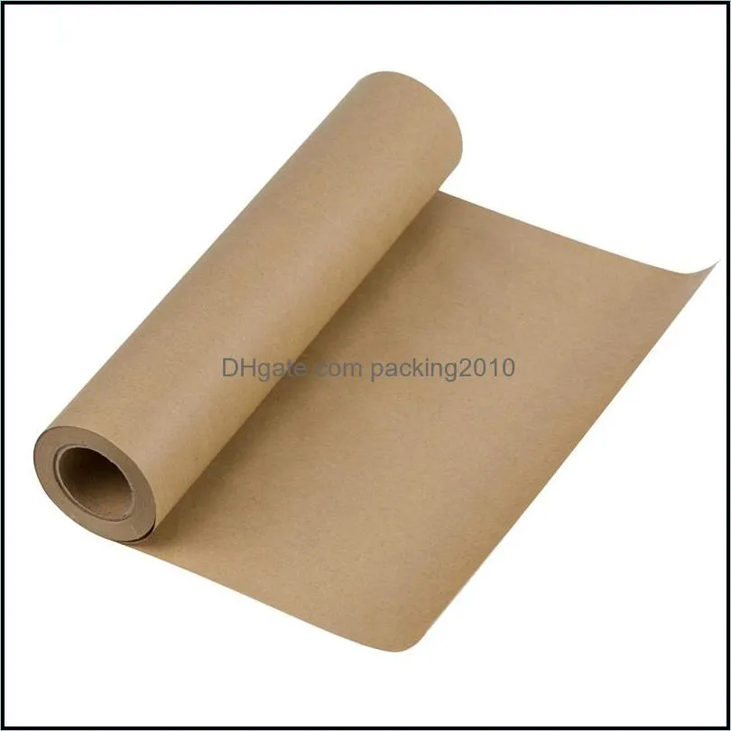 Brown Kraft Paper Roll 12 Inch x100 Feet Natural Recyclable Paper for Craft Gift Wrapping Packing Shipping JK2102XB
