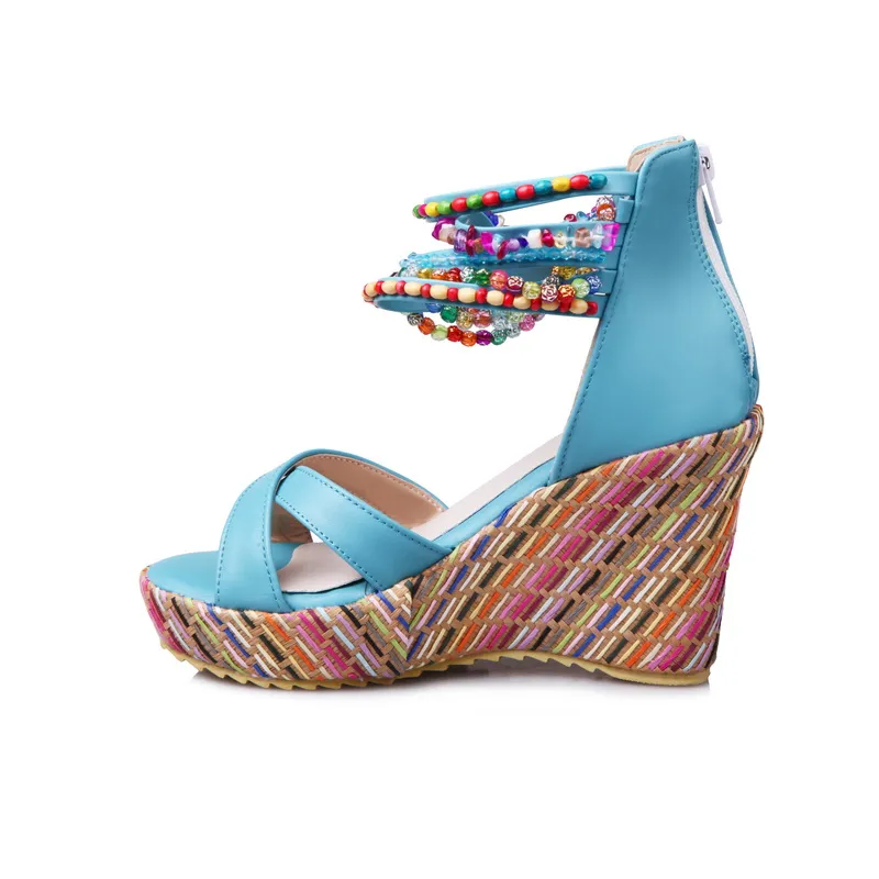 Colorful wedge heels on sale