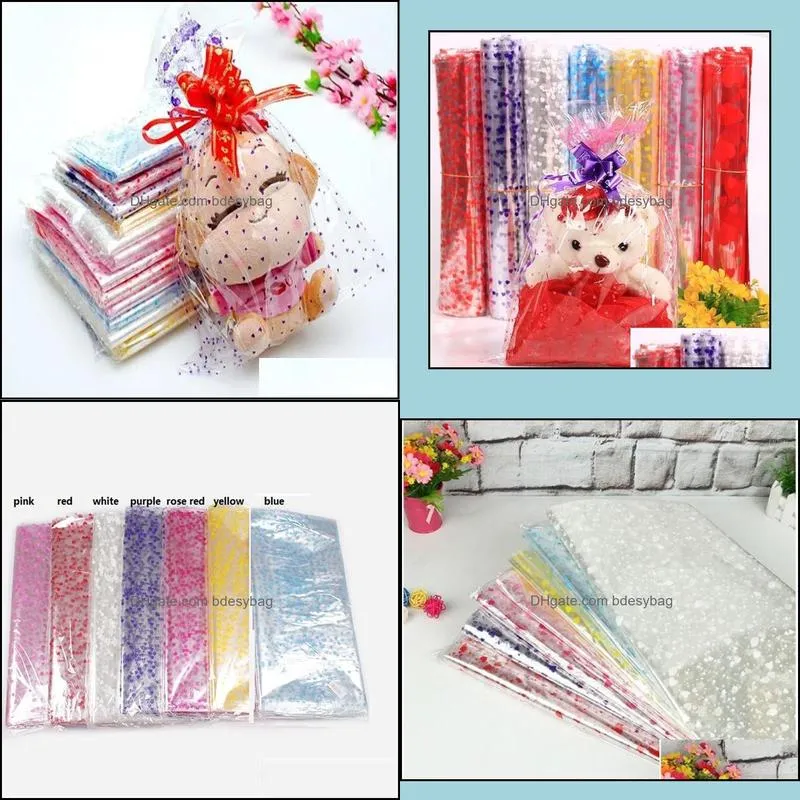 gift wrap 200pcs clear plastic packaging bag star heart printed dolls toy package large fruit basket gift1