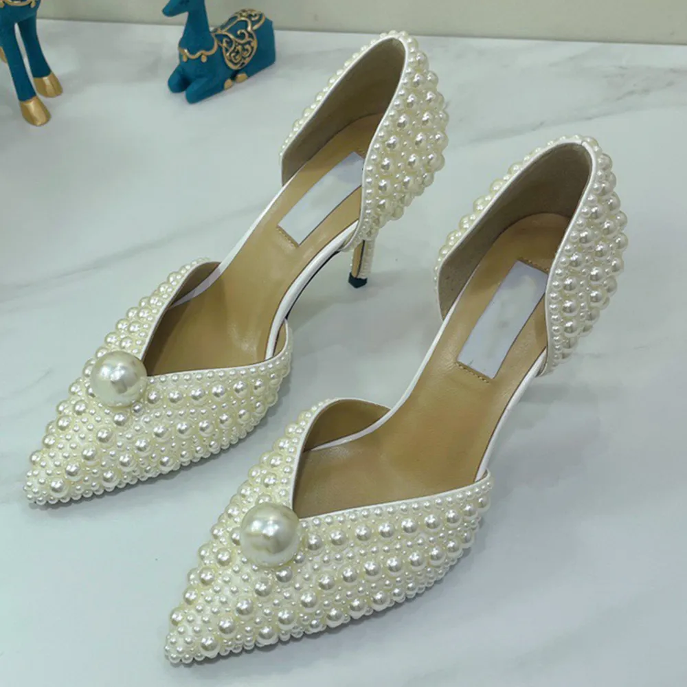 Explosive white Baotou commuter wedding shoes noble and luxurious fashion blogger star with the same ladies high heeled back empty sandal series elegant heels shoes