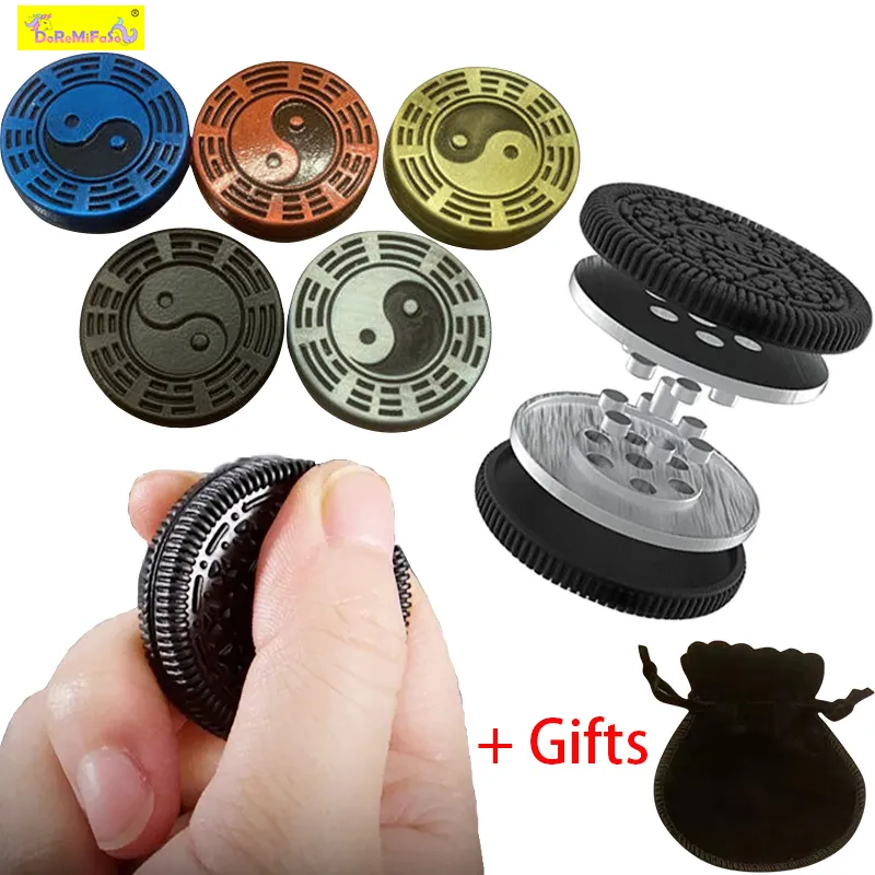 EDC Fidget Coin Dipression Dispression Toy Magnetic Autism Sensory Toys Pop Gyroscope ing للبالغين الأطفال 220616