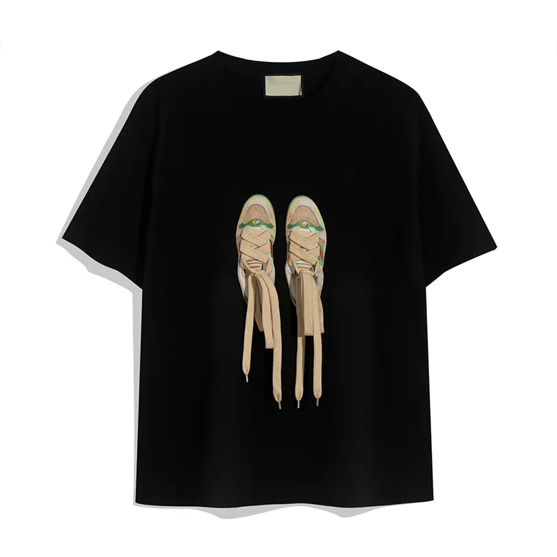 2022 여름 럭셔리 Tshirt 남자 S 여성 디자이너 티셔츠 짧은 여름 패션 캐주얼 브랜드 편지 신발 고품질 디자이너 티셔츠