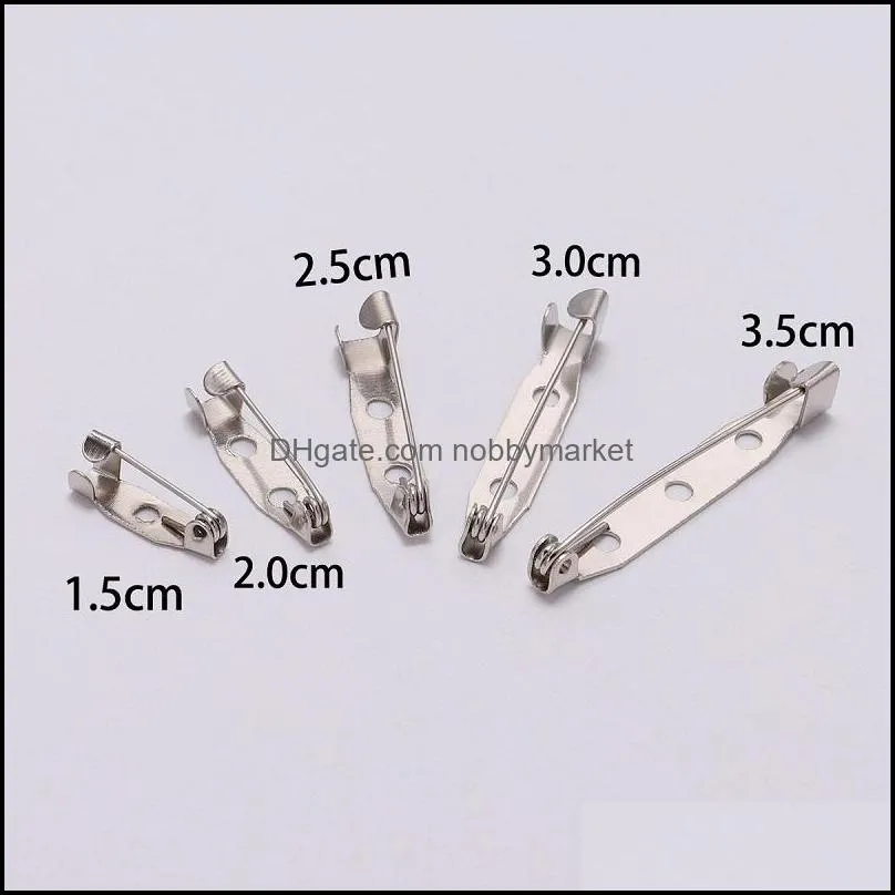 Brooch Clip Base Pins 50pcs/lot 25 30 35mm Safety Pin Brooches Settings Blank Base for DIY Jewelry Making Supplie Accessories Christmas