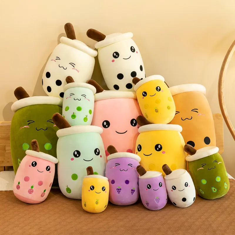 24 cm 35 cm 50 cm Leuke Gevulde Parel Cup Vorm Speelgoed kawaii peluch Bubble Cartoon Melk Thee Boba plushie Knuffel DLH904