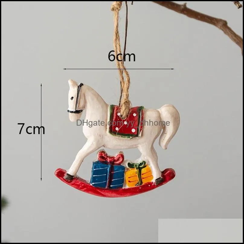 party supplies christmas resin small pendants xmax tree decoration accessories american retro pendant home decorations pae10866