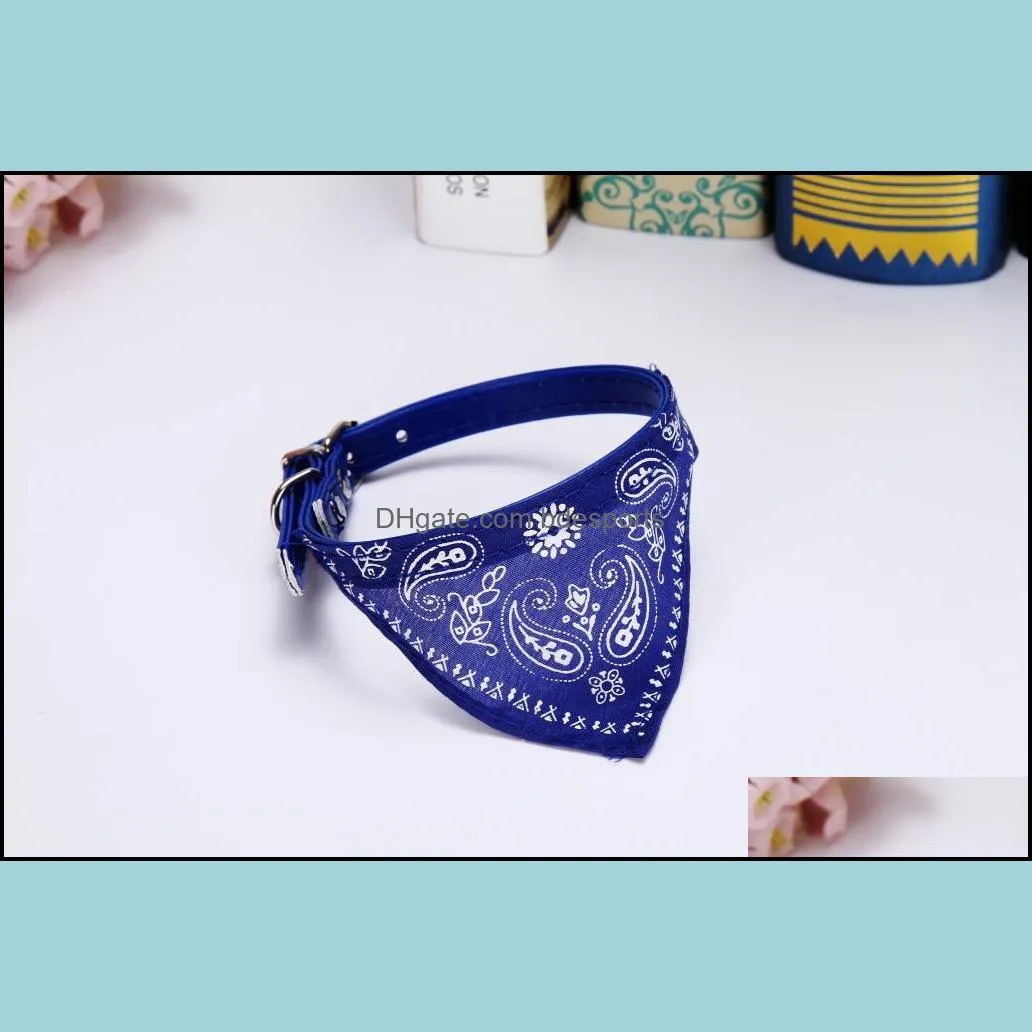 4 Sizes Adjustable Pet Dog Bandana Scarf Collar Neckerchief Dog Bandana Triangle Scarf Collars Pet Cat Puppy Collars CCA11705-A 600pcs