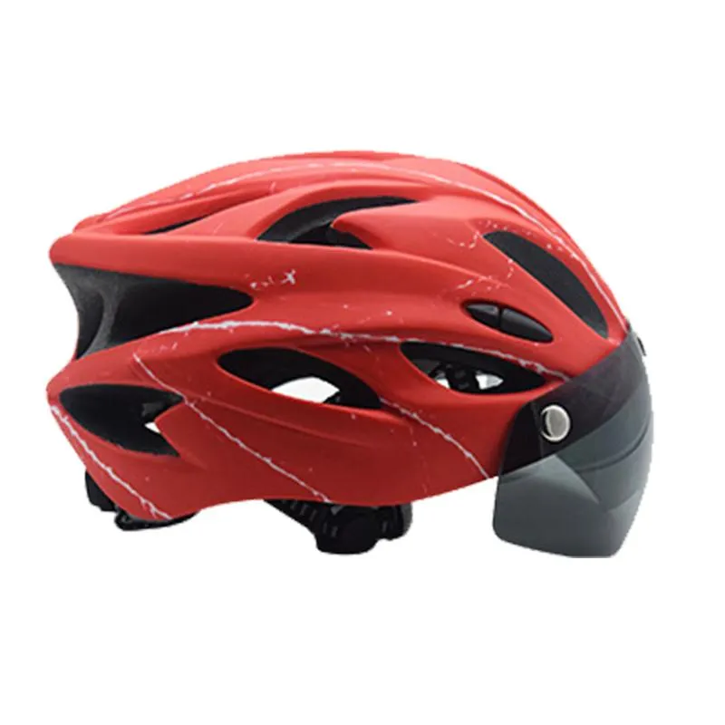 Bicicleta de capacetes de motocicletas com óculos magnéticos para a estrada de montanha segura tamanho ajustável de bicicleta de bicicleta