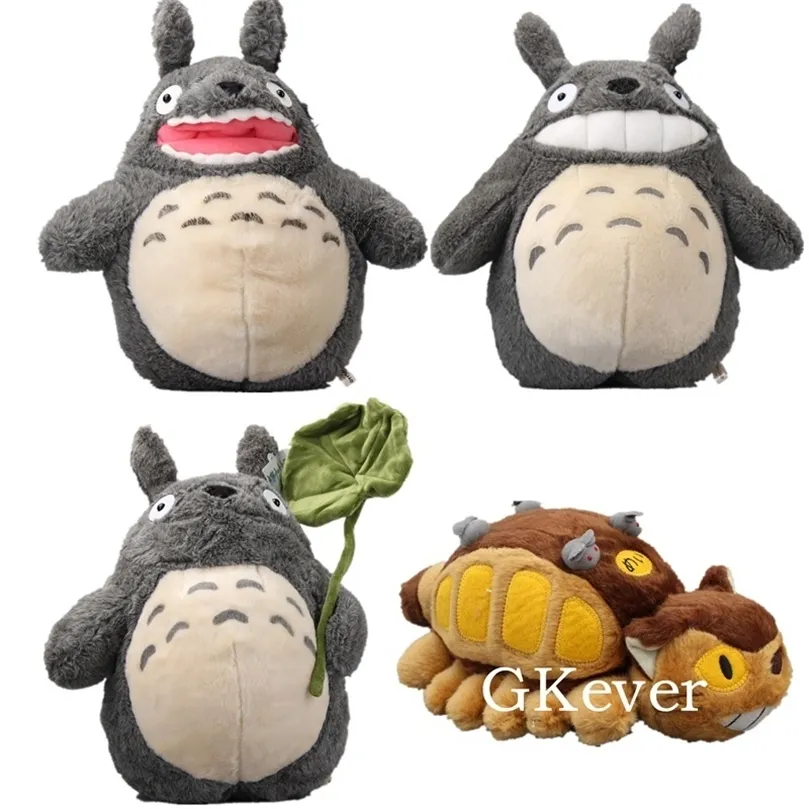 4 estilos Ghibli Miyazaki Hayao My Neightor Totoro Kawaii Peluches Totoro Soft Peluche Dolls Niños Regalo de cumpleaños 36 CM LJ201126