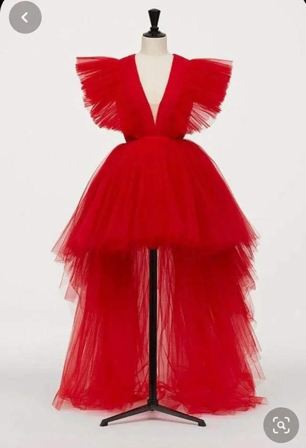 red short front long back prom dress Red Dress Short Front Long Back