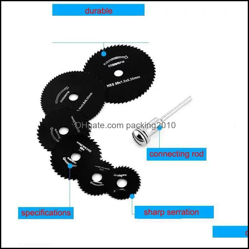 electric grinder small saw blade accessories electric grinder emery small slice saw blade 6/7pc high speed steel mini cutting blade