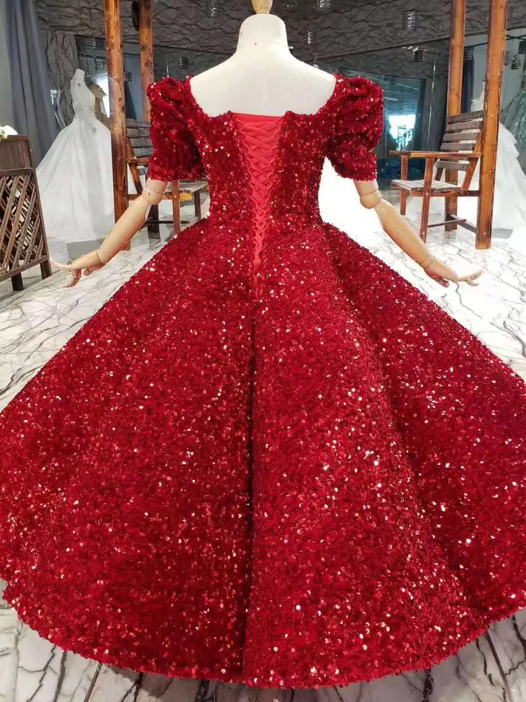 Red and silver flower girl dresses outlet