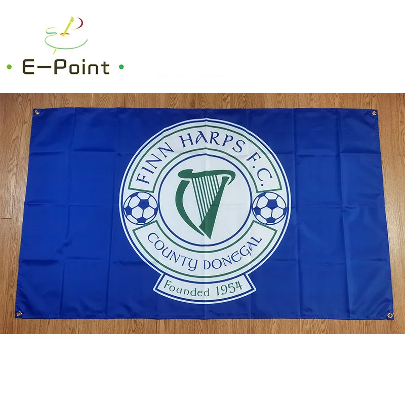 أيرلندا فين هاترس FC Flag الأزرق 3 * 5ft (90 سنتيمتر * 150 سنتيمتر) البوليستر أعلام راية الديكور تحلق المنزل حديقة غلة الهدايا الاحتفالية