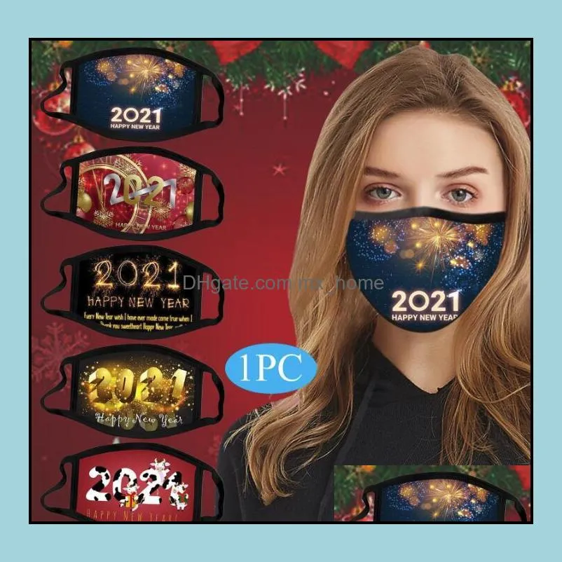 2021 Новый год рождественский заказ на лицевая маска Маска украшения мультфильм маски Kid adt Компания многоразовое мыть