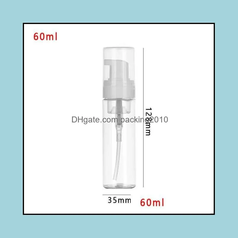 30/60/100/150ML Portable Bottle Refillable Foaming Liquid Soap Dispenser Foam Pump Bottles Travel Plastic Lotion Liquid Empty Cosmetic