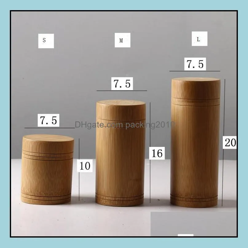 bamboo storage bottles jars wooden small box containers handmade for tea coffee sugar receive with lid vintage sn3244