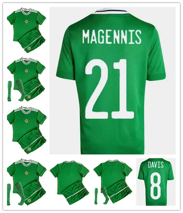 2022 Noord -Ierland voetbaltruien Lafferty Evans voetbalshirt Davis McNair Magennis Green Man White Men Kids Kit 22 23 Kits Sock Full Sets Uniform
