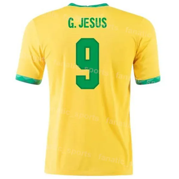 National Team Soccer Brasil 9 Gabriel Jesus Jerseys 5 Casemiro Vinicius Junior 18 Antonio 13 Dani Alves 16 Everton Ribeiro Roberto Firmino Football Kits Por Fanatic Sports 12 01 Dhgate