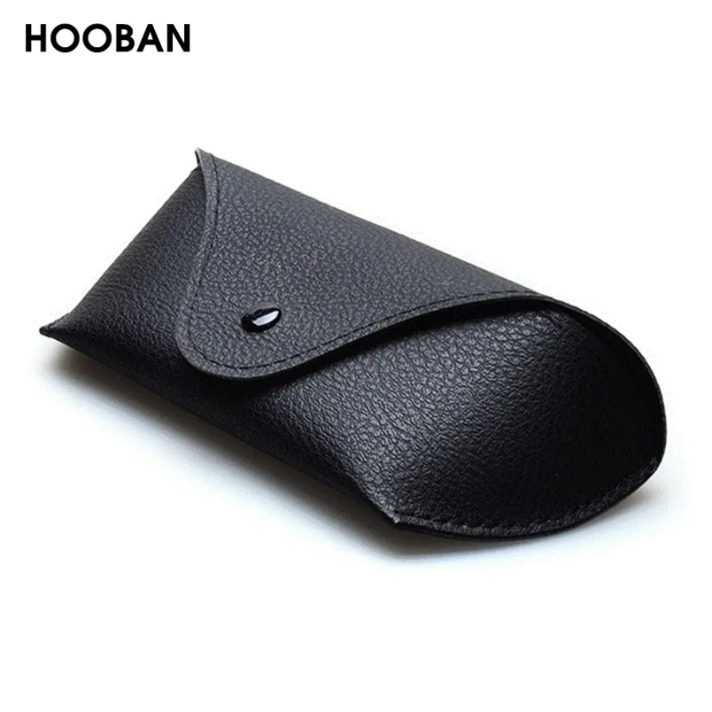 HOOBAN Luxury EVA Zipper Sunglasses Case High Quality Black PU Leather Protective Glasses Box 220812