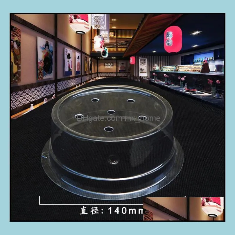 plastic lid for sushi dish buffet conveyor belt sushi reusable transparent cake dish cover restaurant accessories sn3419