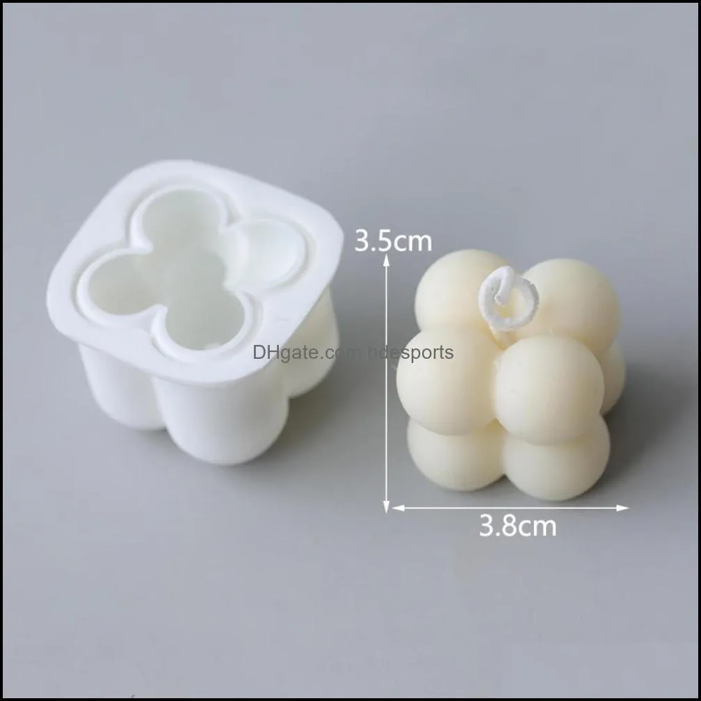 3D Silicone Candle Moulds Hand-made Soy Shaped Aromatherapy Plaster Candles Mold DIY Chocolate Cake Mould Kitchen Gadgets