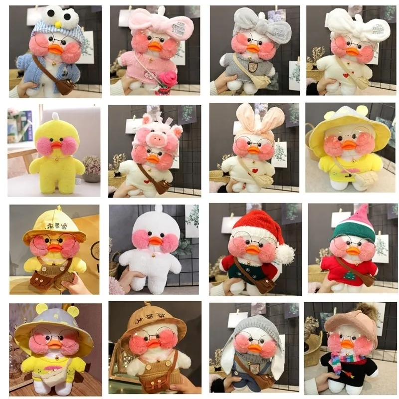 30cm Flifan Duck Cute Stuffed Toy Duck Pato Lalafanfan Paper Duck Hug  Kawaii Plush Animals Toys